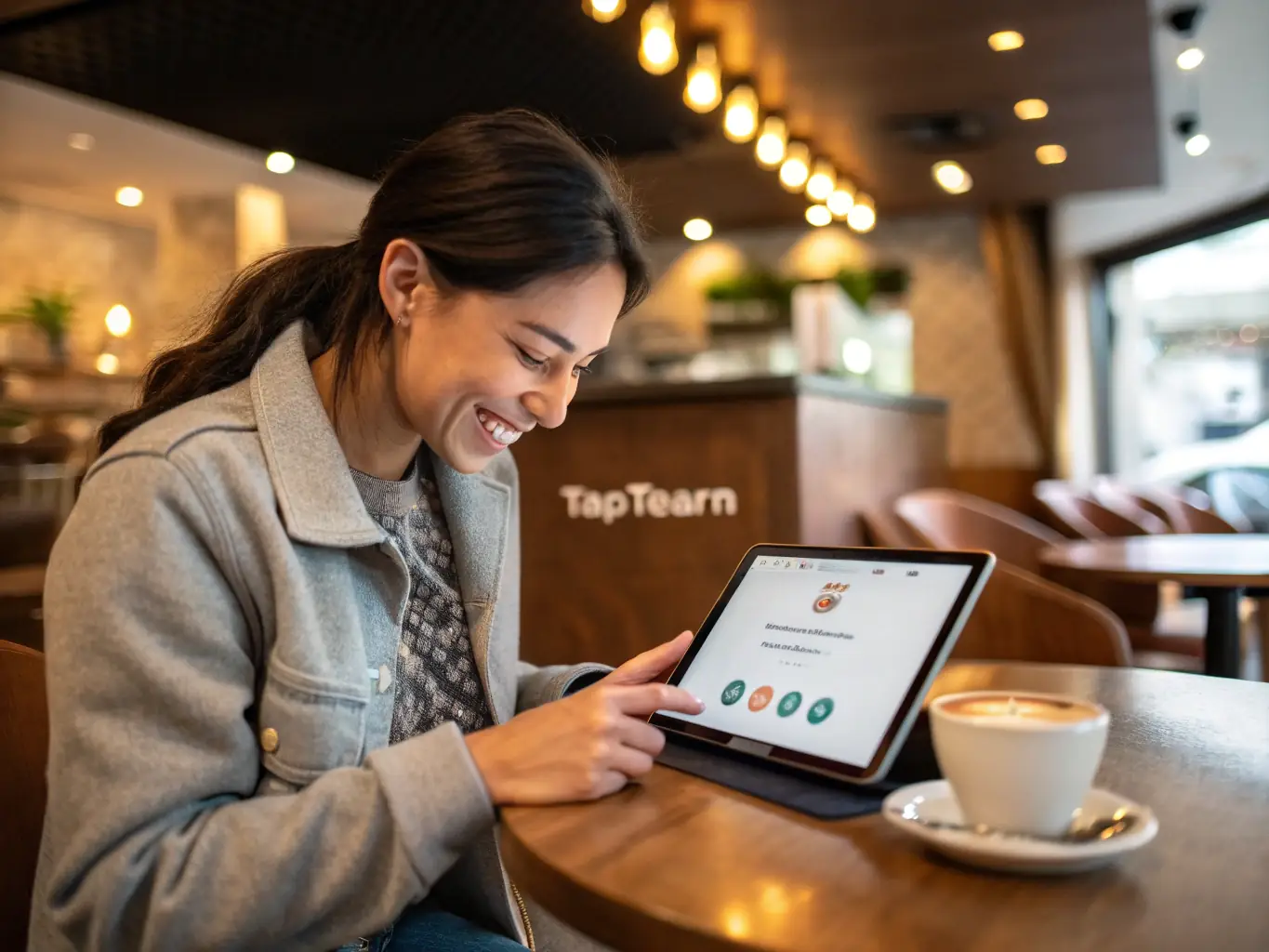 A person is completing a survey on a tablet, with various survey platform logos displayed around them, illustrating the ease of earning through these platforms.