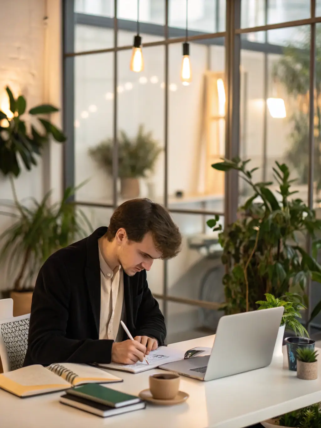 A freelancer working on a laptop with Upwork and Fiverr logos displayed, symbolizing the flexibility and opportunities of online freelancing.
