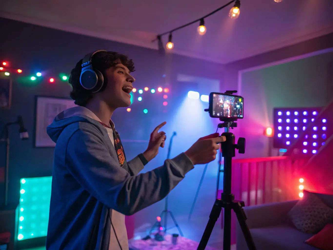 A visually appealing image of a person creating content for TikTok, showcasing the platform's potential for earning money through short videos and brand partnerships.